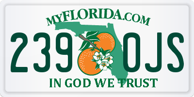 FL license plate 2390JS