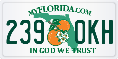 FL license plate 2390KH