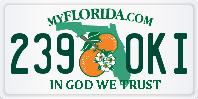 FL license plate 2390KI
