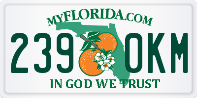 FL license plate 2390KM