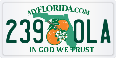 FL license plate 2390LA