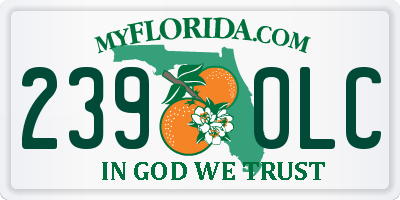 FL license plate 2390LC