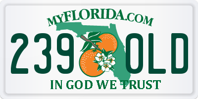 FL license plate 2390LD