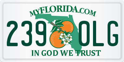 FL license plate 2390LG