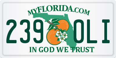 FL license plate 2390LI
