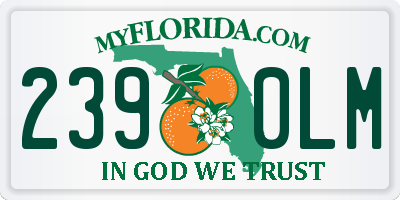 FL license plate 2390LM