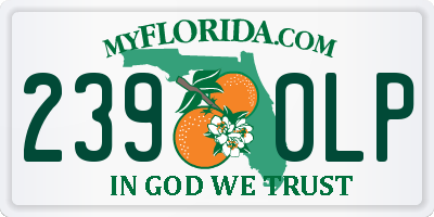 FL license plate 2390LP