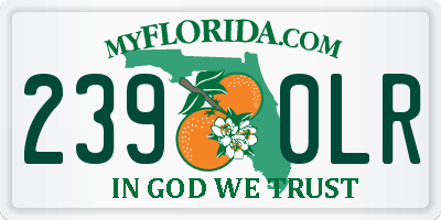 FL license plate 2390LR