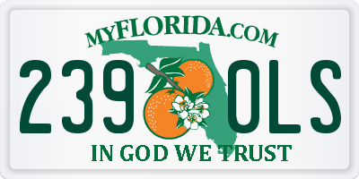 FL license plate 2390LS
