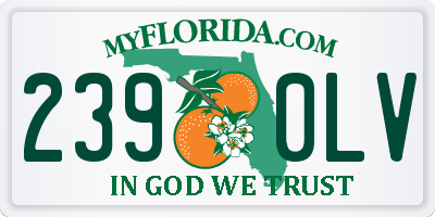 FL license plate 2390LV