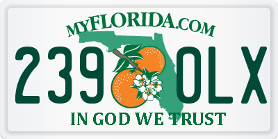 FL license plate 2390LX