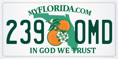 FL license plate 2390MD