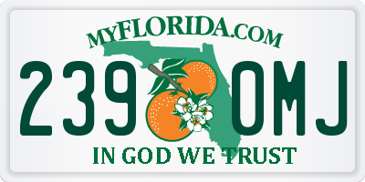 FL license plate 2390MJ