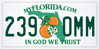 FL license plate 2390MM