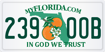 FL license plate 2390OB
