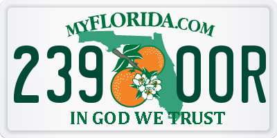 FL license plate 2390OR