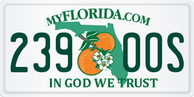 FL license plate 2390OS