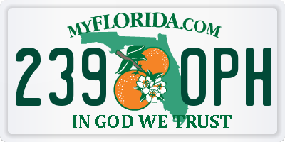 FL license plate 2390PH
