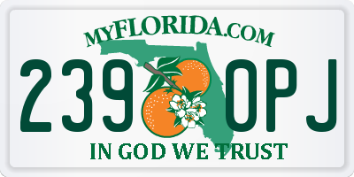 FL license plate 2390PJ