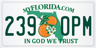 FL license plate 2390PM