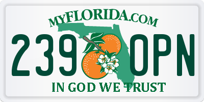 FL license plate 2390PN