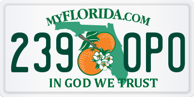 FL license plate 2390PO