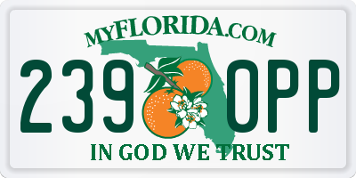 FL license plate 2390PP