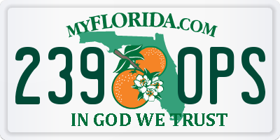 FL license plate 2390PS