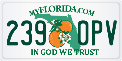 FL license plate 2390PV