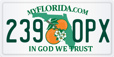 FL license plate 2390PX