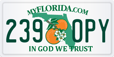FL license plate 2390PY