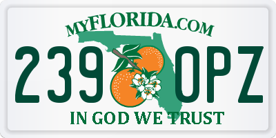 FL license plate 2390PZ