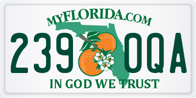 FL license plate 2390QA