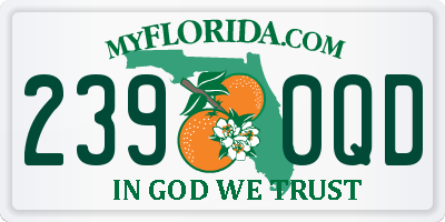 FL license plate 2390QD