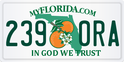 FL license plate 2390RA