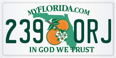 FL license plate 2390RJ