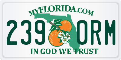 FL license plate 2390RM