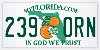 FL license plate 2390RN