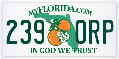 FL license plate 2390RP