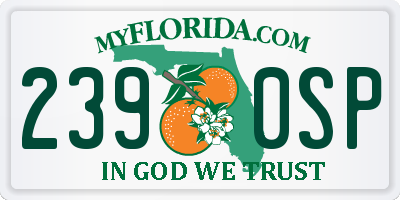 FL license plate 2390SP