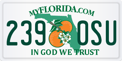 FL license plate 2390SU
