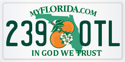 FL license plate 2390TL
