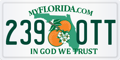 FL license plate 2390TT
