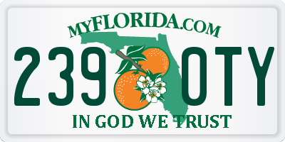 FL license plate 2390TY