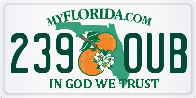 FL license plate 2390UB