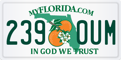 FL license plate 2390UM