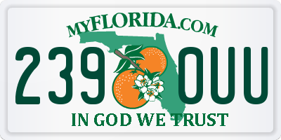 FL license plate 2390UU