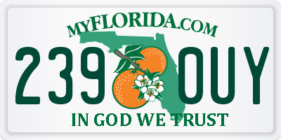 FL license plate 2390UY