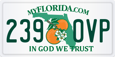 FL license plate 2390VP