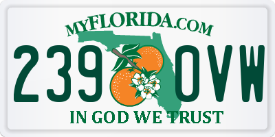 FL license plate 2390VW